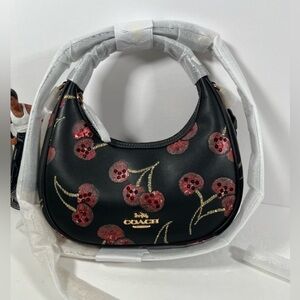 Coach Carmen Mini Crossbody Bag With Cherry Print NWT